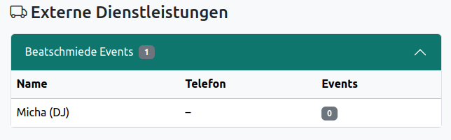 Extene Dienstleistungen